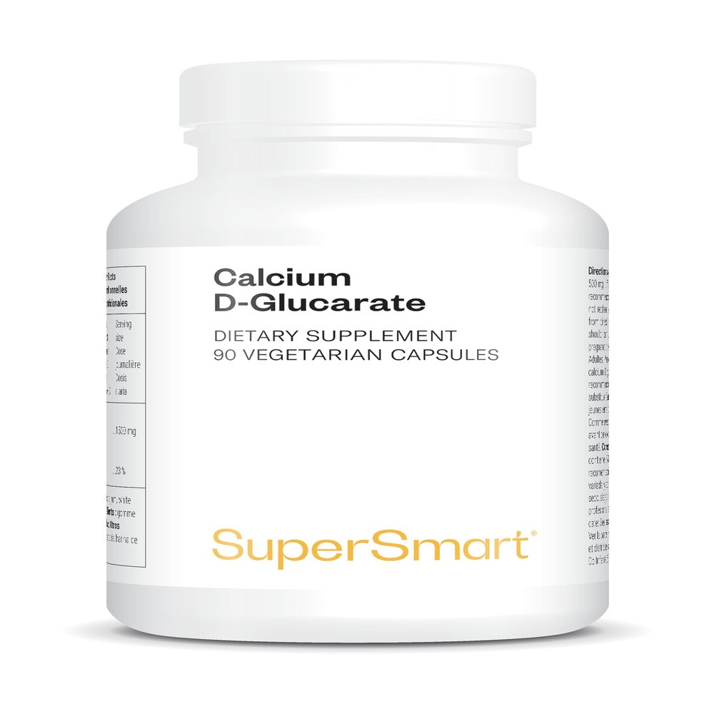 Calcium D-Glucarate - Natural Detoxifier - Promotes Liver Health - Calcium Salt of D-Glucaric Acid - Supports Optimized Glucuronidation - Vegan - Supersmart