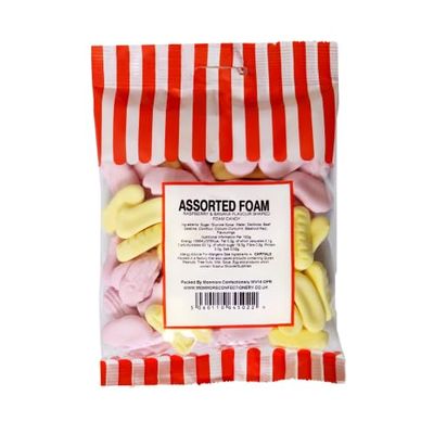 Assorted Foams | 100g Pouch | Soft & Mellow Retro Favourites