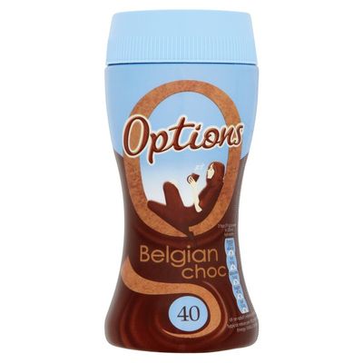 Options Belgian Chocolate Drink 220g