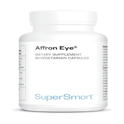 Affron Eye - Supports Eye Health - Helps Improve Retinal Sensitivity and Visual Acuity - Helps Combat Photo-Oxidation - Vegan - Gluten-Free - SuperSmart