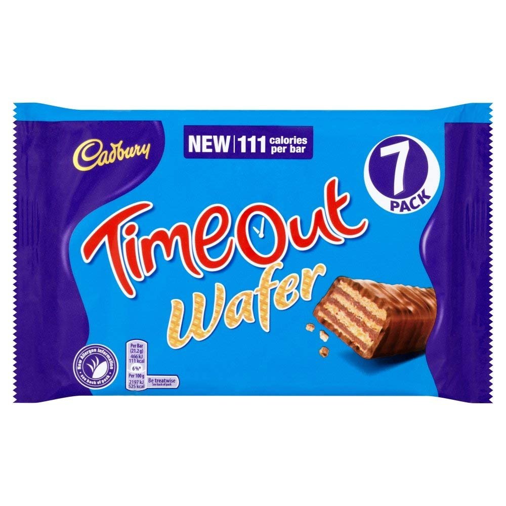 Cadbury Timeout Wafer, Pack of 7, 148.4g