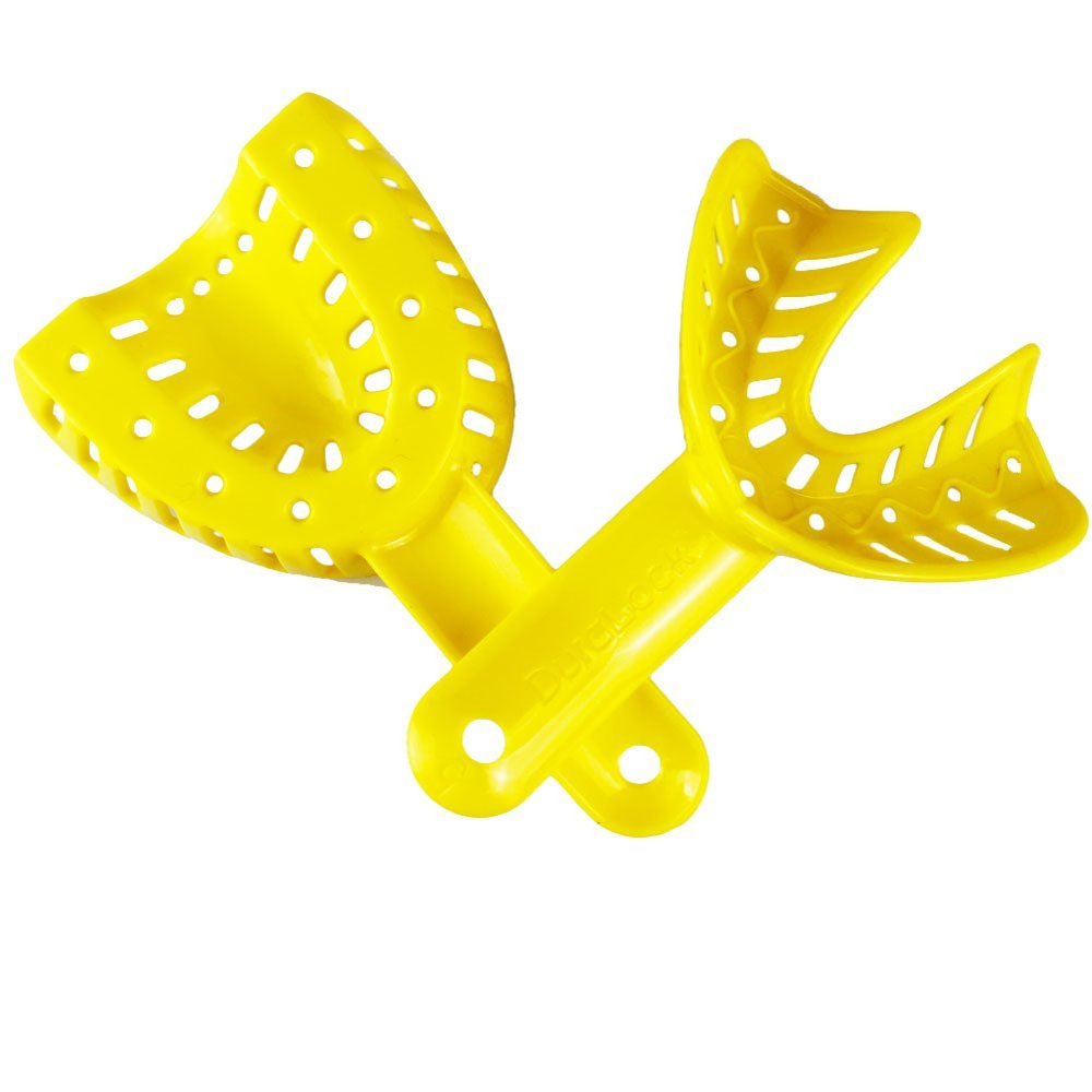 Earlywish 10pcs Oral Plastic Impression Tray Dental Mouth Autoclavable Retention Size5