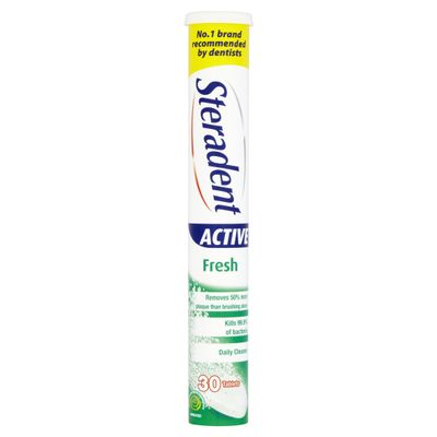 Steradent Active Plus Fresh Denture Cleaning Tablets