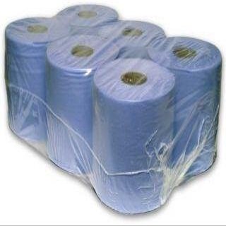 18 Pack 2 Ply Embossed Centre Feed Paper Wipe Rolls