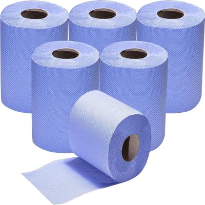 48 Pack 2 Ply Embossed Centre Feed Paper Wipe Rolls