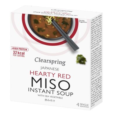 Clearspring | Hearty Red Miso Soup + Sea Veg | 5 x 4x10g