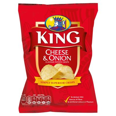 King Cheese & Onion Crisps ( 10 x 25grm )