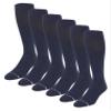 6 Pairs Pack Men's Dr Motion Graduated Compression Therapeutic Socks 8-15 mmHg 10-13, Navy, 9-13 UK view 1