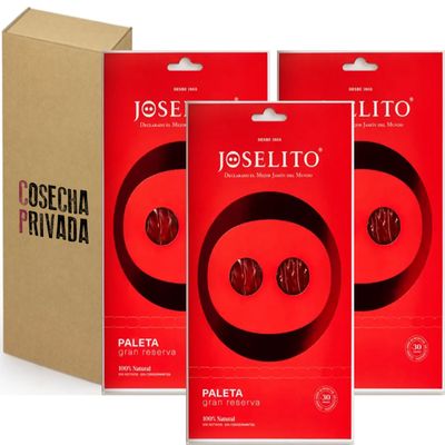 3 Trays - Paleta de Bellota 100% Ibrica D.O.P. Gran Reserva JOSELITO - Ham "Paleta" Acorn 100% Iberian D.O.P. (Protected Designation of Origin) "Gran Reserva" JOSELITO (3 Trays of 70GR.)