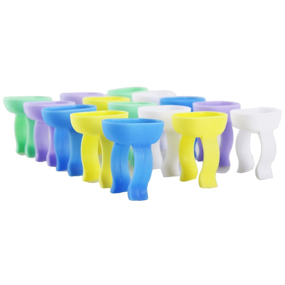 Earlywish 200pcs Dental Bowl Cup Prophy Ring Mixing Finger Dappen Dish New Handy Tool