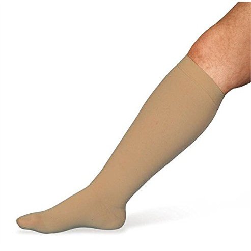 Actilymph Class 1 Standard Below Knee Open Toe Compression Stockings, 2X-Large, Sand