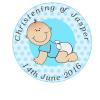 30 x Pre Cut Blue Boy Personalised Christening/Dedication/Baptism/Confirmation Cup Cake - Fairy Cake Toppers/Decorations Edible Wafer Paper view 1