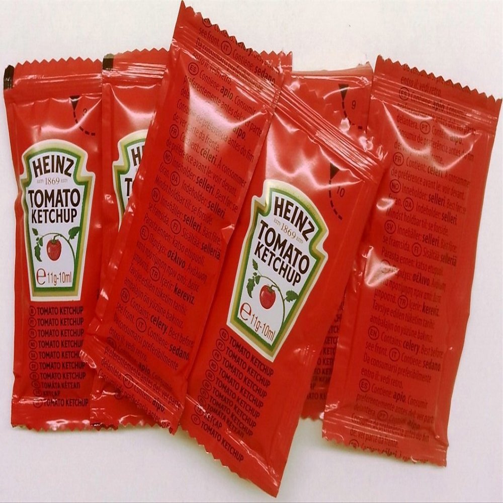 100 (4 x 25) Heinz Tomato Ketchup - Individual 11g sachets