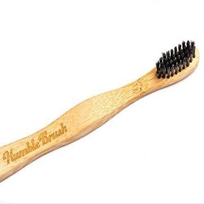 Humble Brush Adult Black Soft Toothbrush 1 Brush (Pack of 4)