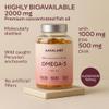 AAVALABS Omega 3 Fish Oil 2000mg per Daily dose (2 softgels) - 1000mg EPA + 500 mg DHA per dose - High Strength Omega 3 Fatty Acids Supplements - Molecularly Distilled - 120 Capsules - 60 Days Supply view 3