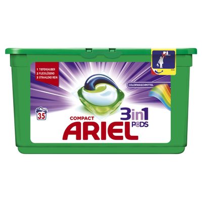 Ariel 3-in-1 Pods Colour Detergent 1 Pack (1 x 35 Wash Loads)