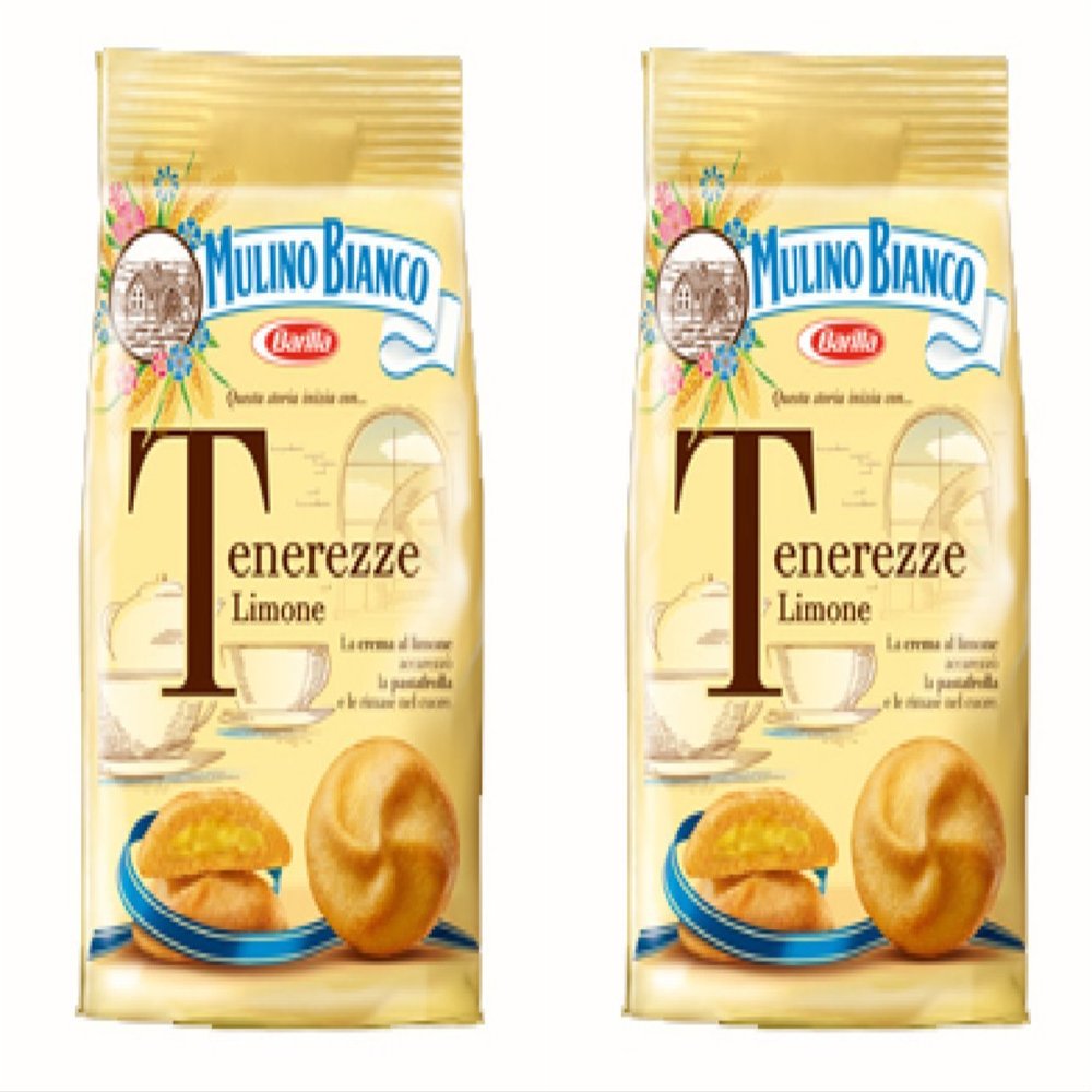 Mulino Bianco: "Tenerezze" Shortcake filled with lemon cream - 7.05 Oz (200g) Pack of 2 [ Italian Import ]