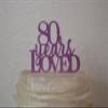 All About Details Purple 80-Years-Loved Cake Topper, 6 x 8 view 4