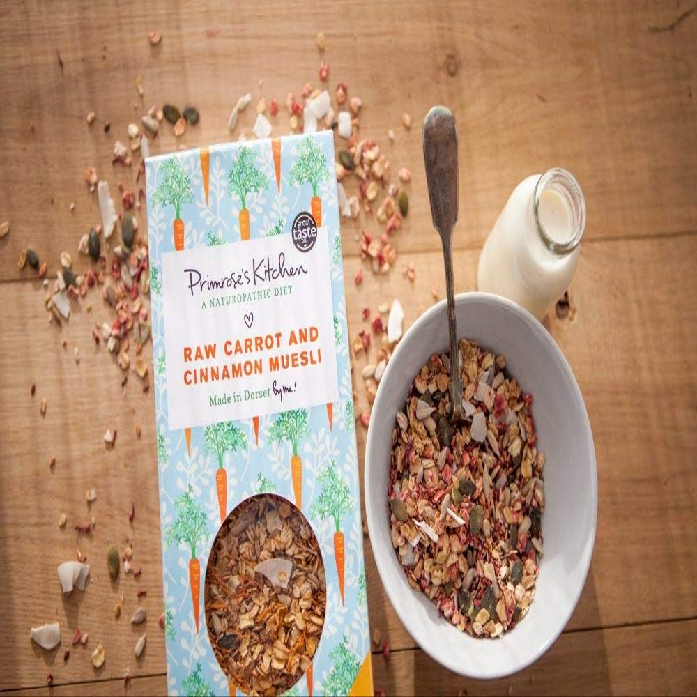 Primrose's Kitchen Raw Carrot Apple and Cinnamon Muesli, 300g