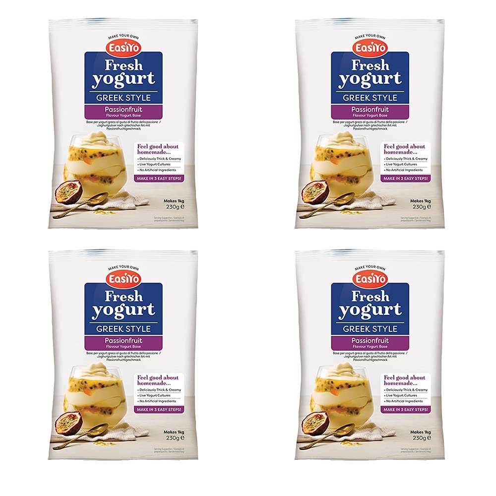 Easiyo Greek & Passionfruit Premium Yoghurt Mix 230g (Pack of 2)