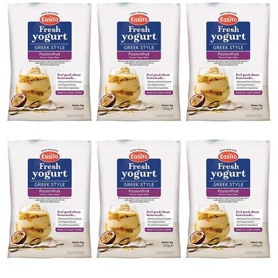 Easiyo Greek & Passionfruit Premium Yoghurt Mix 230g (Pack of 6)