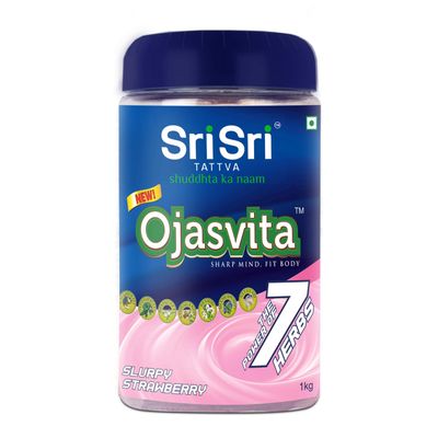 Sri Sri Tattva Ojasvita Strawberry - Drink Mix for Sharp Mind & Healthy Body - 1Kg
