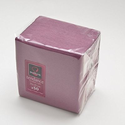 50 Microfibre Waffle Napkins 25 x 25 cm Plum