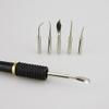 Earlywish 1 Wax Carving Pen Pencil & 6 Tips Pot for Dental Lab Electronic Waxer view 3