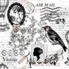 20 Napkins Poetie Vintage Air Mail / Bird / Old Fashion / Butterfly 33 x 33 cm, black, white view 1