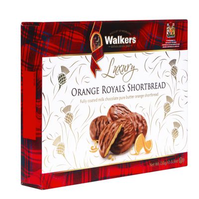Walkers Shortbread Luxury Orange Royals, Traditional Pure Butter Scottish Recipe, 150g (Pack of 2)