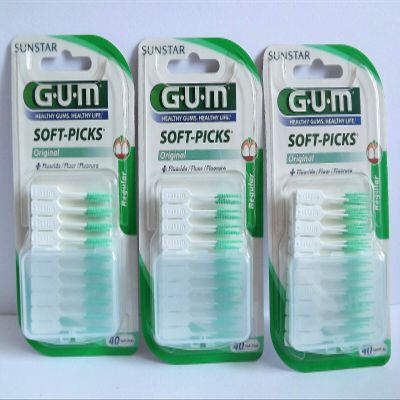GUM Soft Picks Original Interdental Brushes Pack of 40 (3 x 40 Brushes)