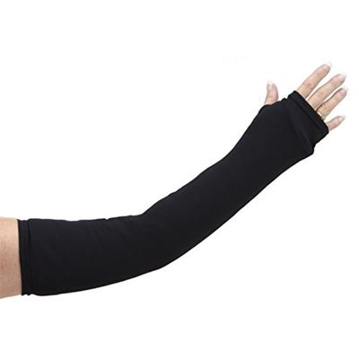 CastCoverz! Designer Arm Cast Cover - Black - Medium Long: 21" Length X 12" Circumference - Removable and Washable - Made in USA