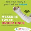 CastCoverz! Designer Arm Cast Cover - Black - Medium Long: 21" Length X 12" Circumference - Removable and Washable - Made in USA view 4