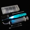 Earlywish Upgraded 6.75" Long Non-Slip Tonsil Stone Removing Tool Pick + 3 Adapters+ Irrigation Syringe (Blue) view 3