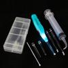 Earlywish Upgraded 6.75" Long Non-Slip Tonsil Stone Removing Tool Pick + 3 Adapters+ Irrigation Syringe (Blue) view 4