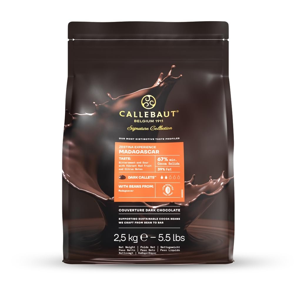 Callebaut Madagascar 67 Percent Dark Origin Couverture Chocolate 2.5 kg