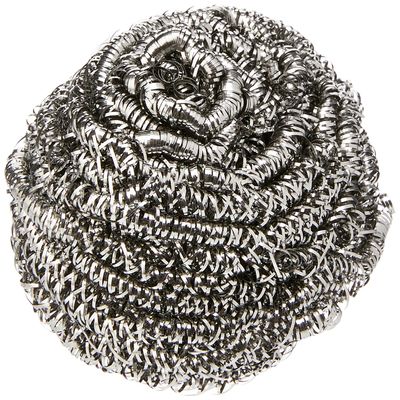Spontex Tough Kitchen Scourers | Wire Wool Pan Scourers | 90% Recycled Rust-Free Stainless Steel | Cleans Ovens, BBQs, Glass Dishes & Jugs | 4 Count