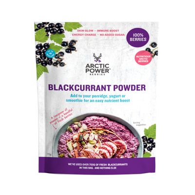 Arctic Power Berries 100% Blackcurrant Powder 70g, Nutrient Rich Nordic blackcurrants, Delicious Nutrient Boost for Breakfast Bowls, Smoothies, Porridge, Yogurt - Vegan, No Added Sugar