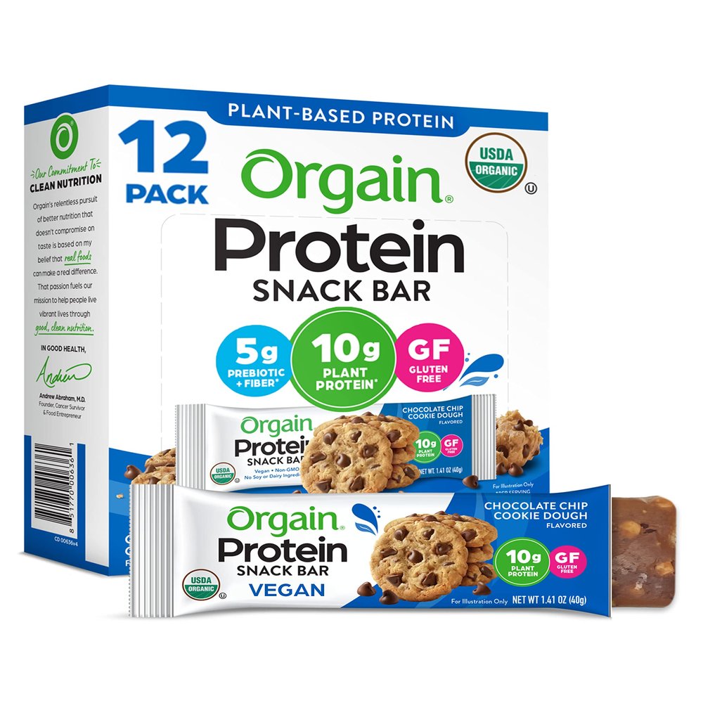 Orgain Plant Protein Bar Cho Chip 12-40 g