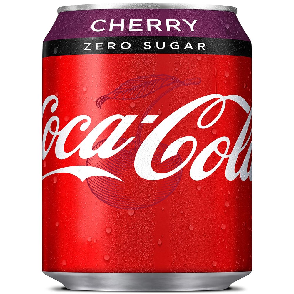 Coca-Cola,Zero Sugar Cans, 330ml, Cherry (Pack of 24)