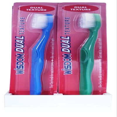 12x Wisdom Toothbrush Dual Texture - BULK MANUAL TOOTHBRUSHES by Wisdom