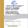 Art of cake Gelatine Leaf Sheets (10 Sheets of GOLD standard gelatin sheets)-Pork 25g view 2