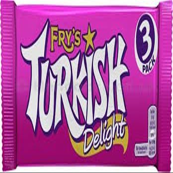 Cadbury Frys Turkish Delight 3 Pack (Multi Buy Pack of 8)