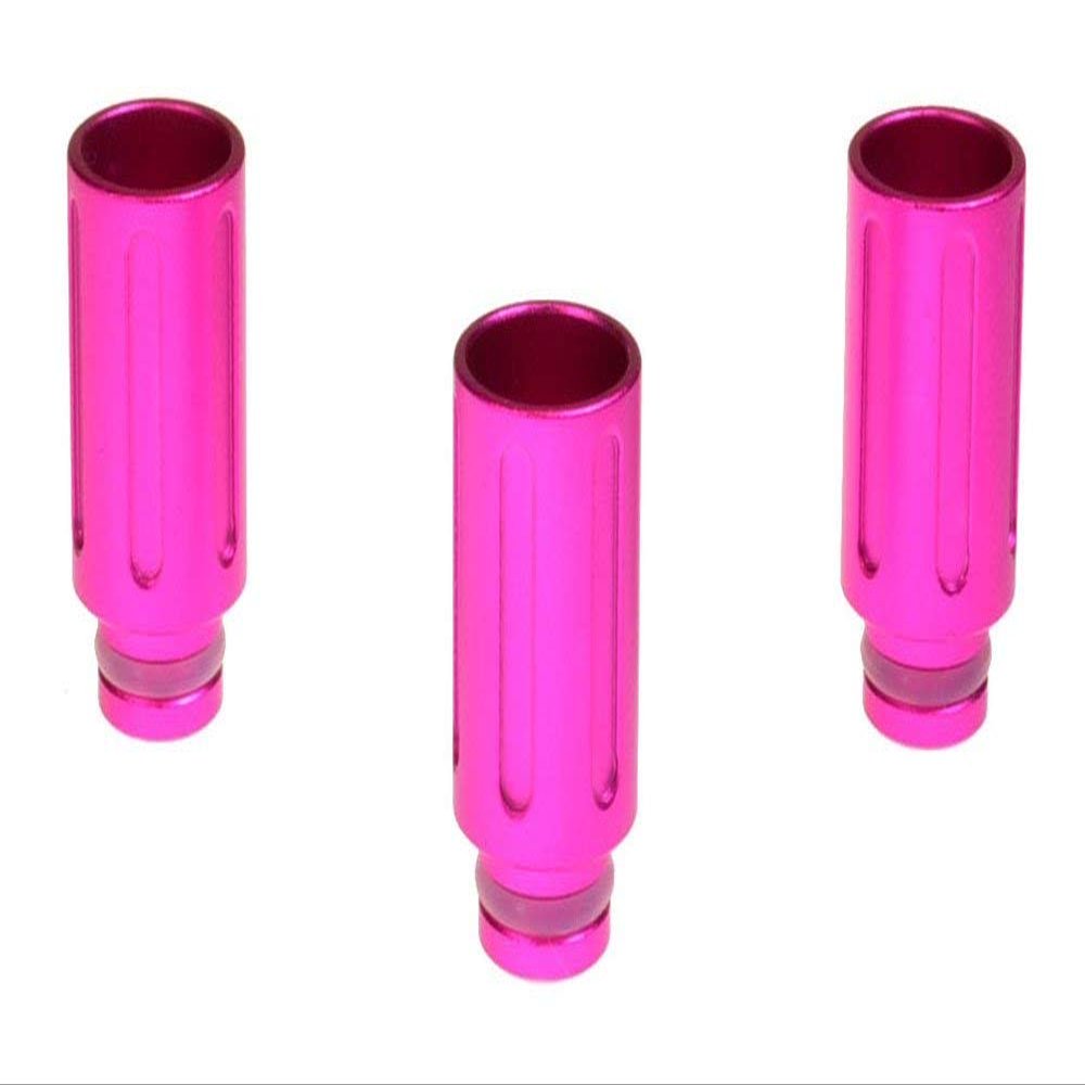 Armerah Flute 510 Drip Tip eCig Mouthpiece Short/Wide Aluminium/Solid 3 Pack Hot Pink