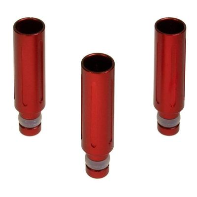 Armerah Flute 510 Drip Tip eCig Mouthpiece Short/Wide Aluminium/Solid 3 Pack Red