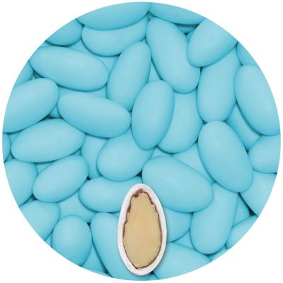 EinsSein 0,5kg Sugared Almonds Gracile midi sky blue matt Wedding sugar sweets almond dragees baptism dragee cake balls candy coated sweet for weddings favours gift box sugred fillers chocolate