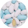 EinsSein 1kg Sugared Almonds Gracile mix midi white-sky blue matt Wedding sugar sweets almond dragees baptism dragee cake balls candy coated sweet for weddings favours gift box sugred fillers view 1
