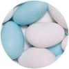 EinsSein 1kg Sugared Almonds Gracile mix midi white-sky blue matt Wedding sugar sweets almond dragees baptism dragee cake balls candy coated sweet for weddings favours gift box sugred fillers view 3