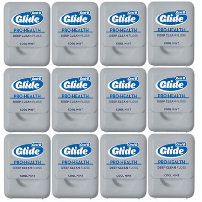 Glide Cool Mint Deep Clean Floss, 43.70 Yards, Pack of 12