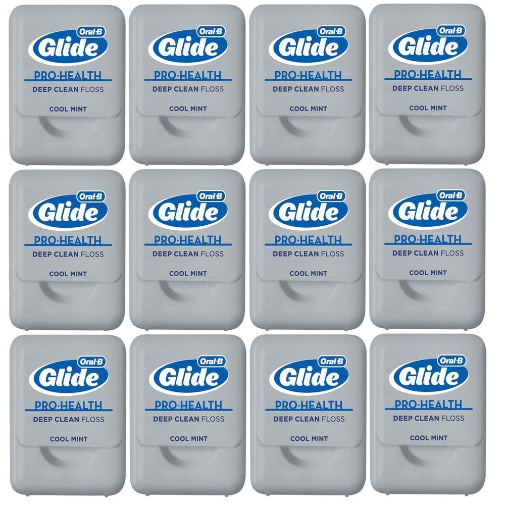 Glide Cool Mint Deep Clean Floss, 43.70 Yards, Pack of 12